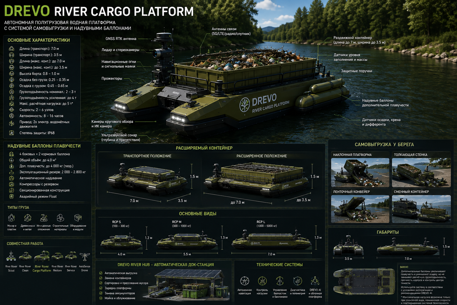DREVO River Cargo Platform L-7 Expand